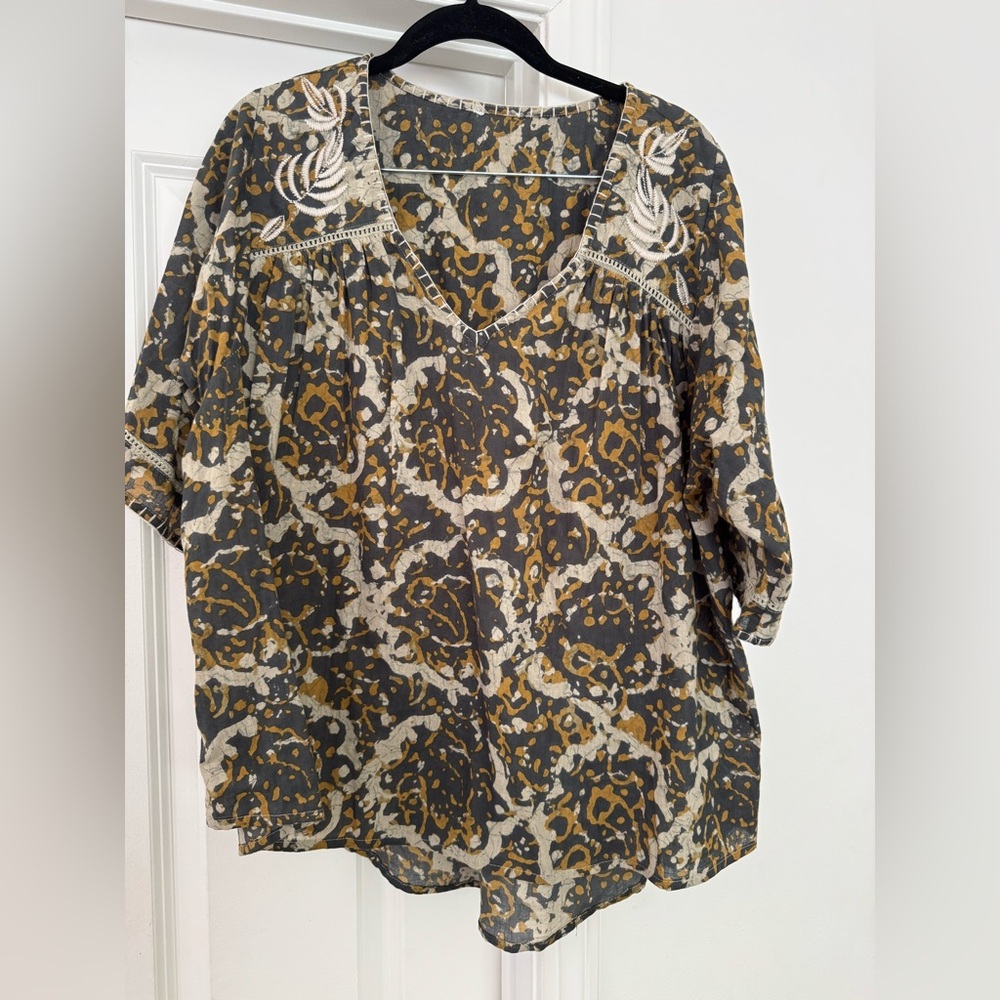 Anthropology loosely fit top size large